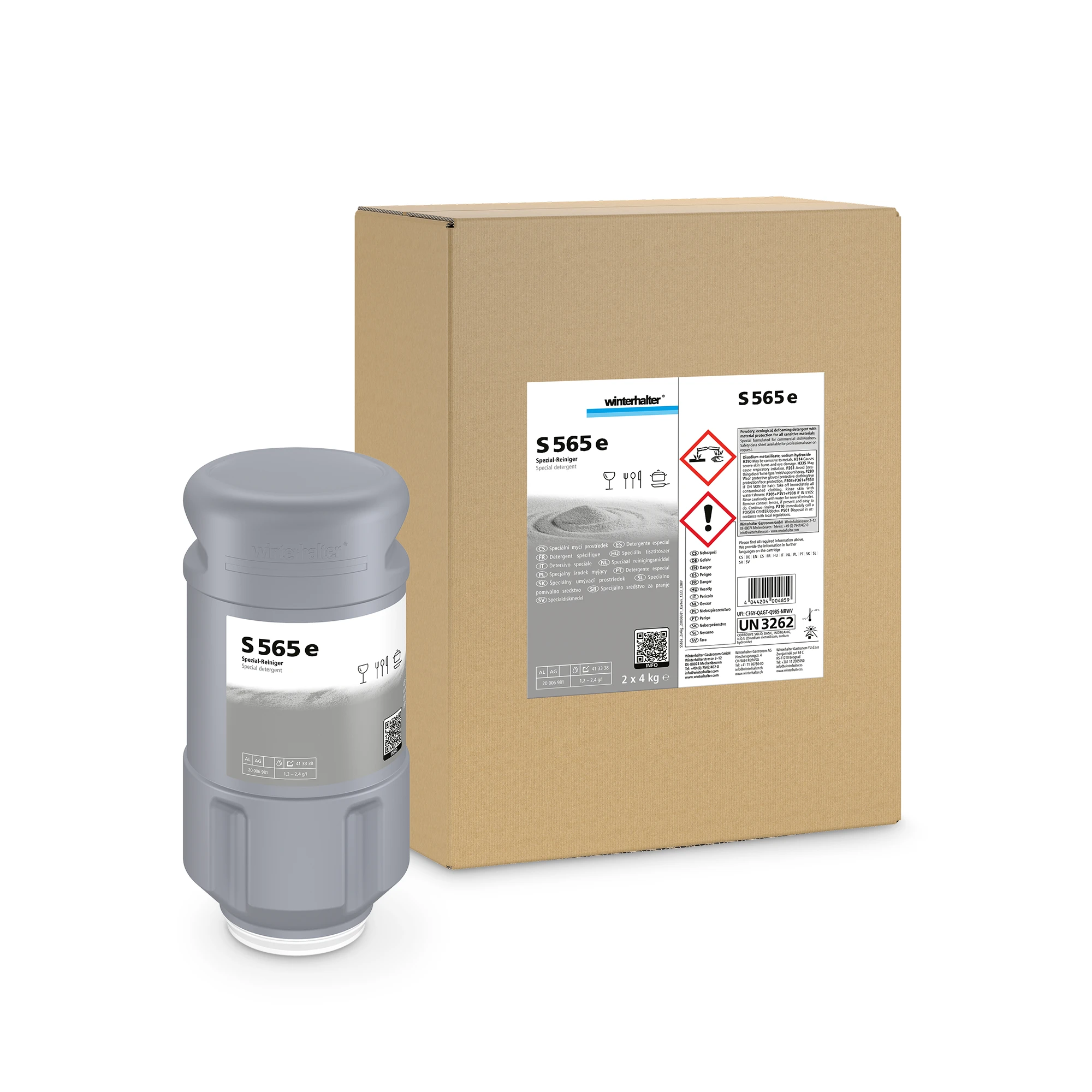 Winterhalter 20006981 S565e Karton   Winterhalter 20006981 S 565e Spezialreiniger 1 Karton mit 2 Kartuschen