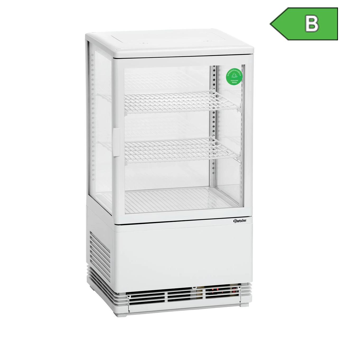 Bartscher Mini Kühlvitrine 58 Liter weiß