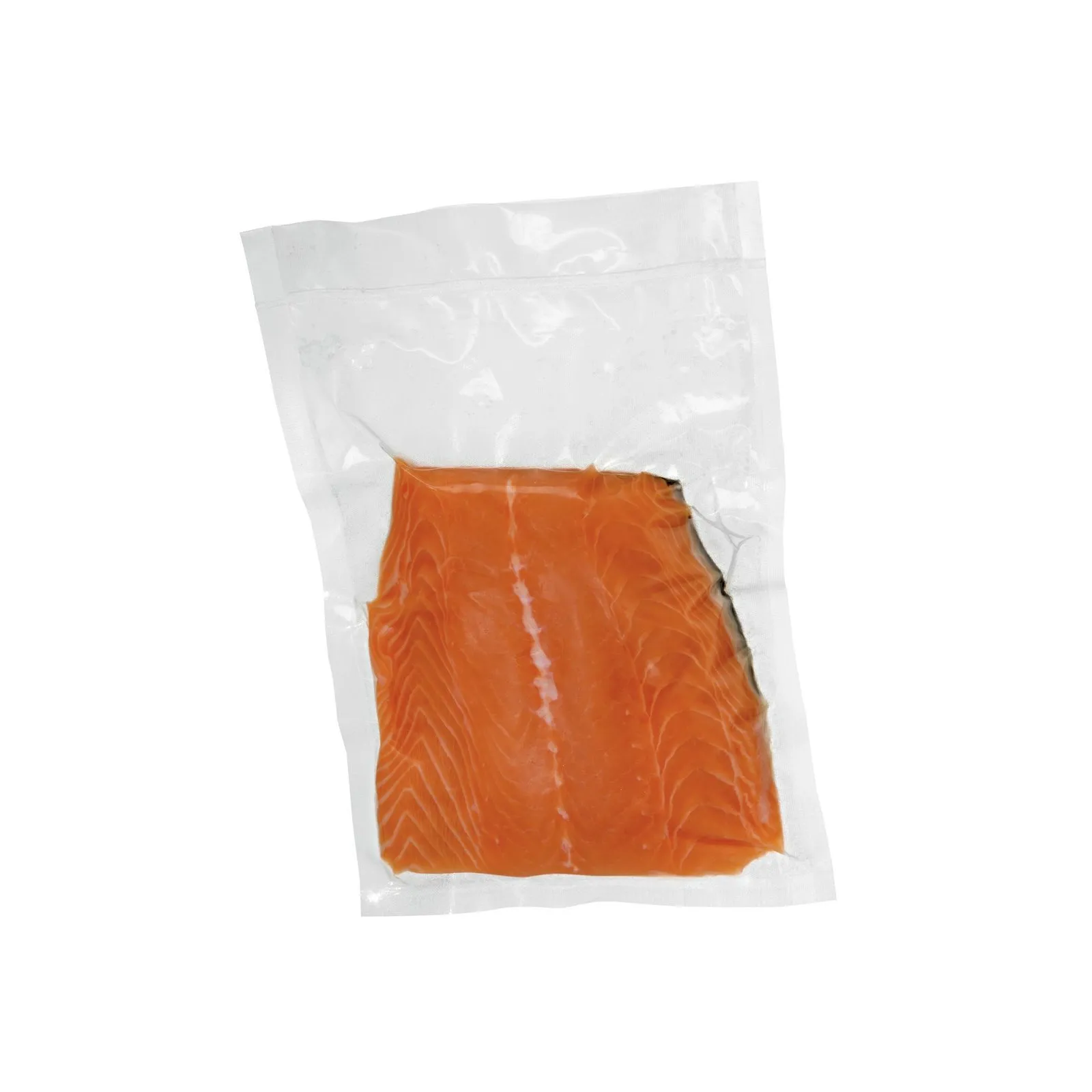 Bartscher 300412 Vakuumier-Beutel G2,5L Ansicht Komplett, einzelner Beutel, vakuumierter Lachs, Lachs, Lachsfilet, Fischfilet, Portion, Verpackt