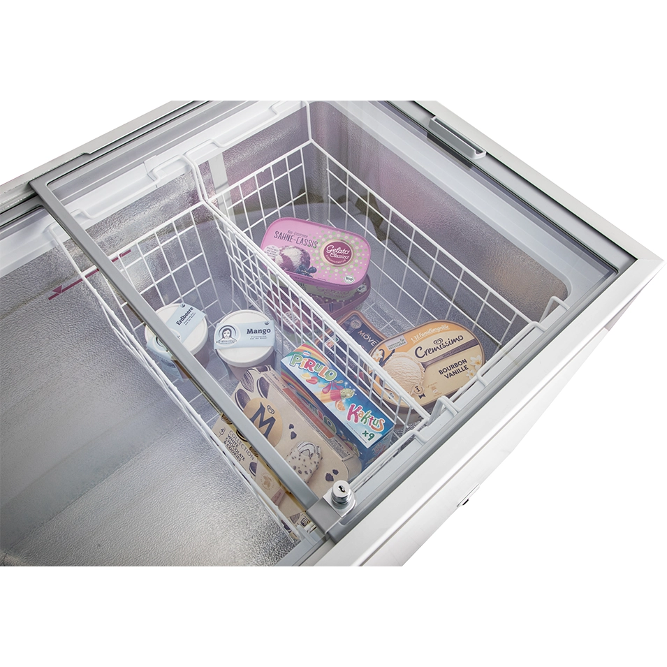  KBS 921033 Tiefkuehltruhe mit Glasschiebedeckel D300 Ansicht 4