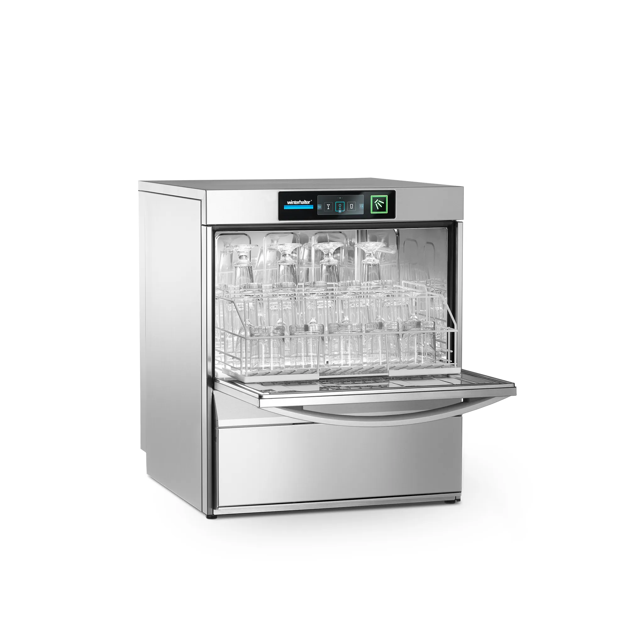 Winterhalter UC-M Glaeserspuelmaschine mit Glaeserkorb, Spülmaschine, Kompaktmaschine, Edelstahl, Spülkorb, Bedienfeld