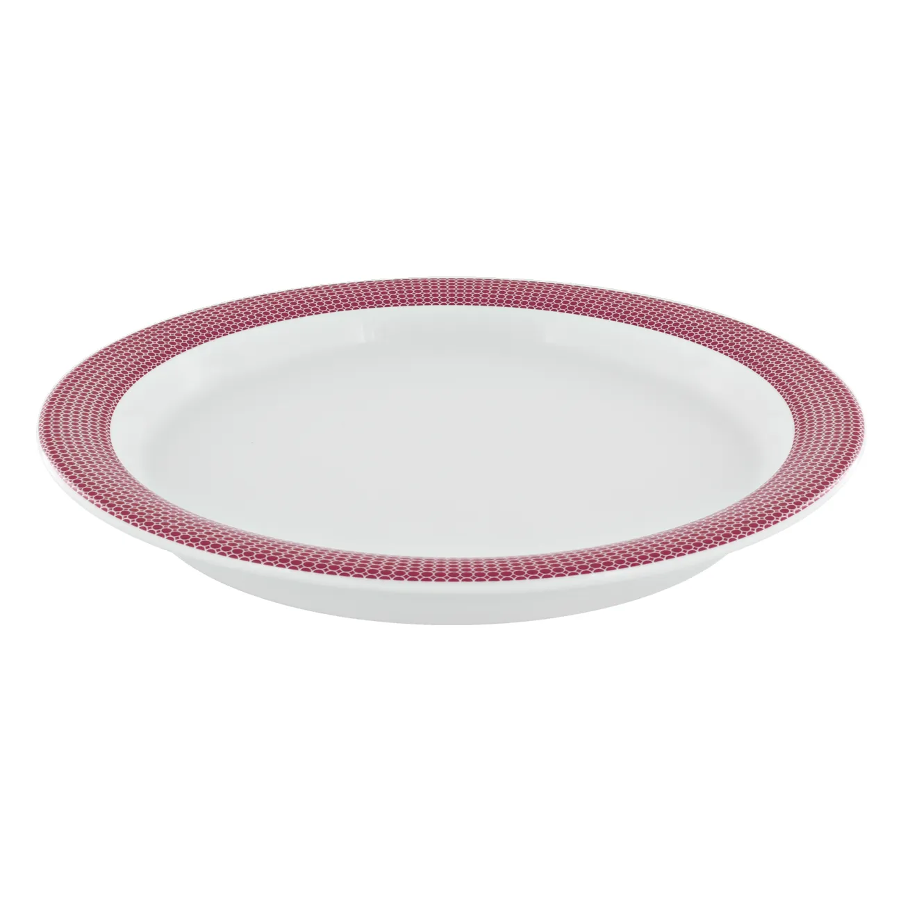 Teller, Porzellan, Pink, Ringschrift, Durchmesser?